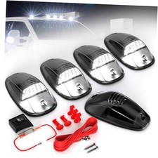 5Pcs 24LED Cab Roof Top Marker Running Clearance LED Lights Smoked White, 5PCS