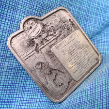 Alice In Wonderland Humpty Dumpty Poem Dress Belt Buckle Vtg 70s Bergamot.GMP894