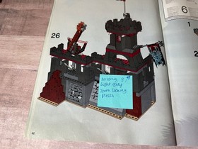 95% Complete Lego 8877 Knights Kingdom Vladeks Dark Fortress with Minifigs