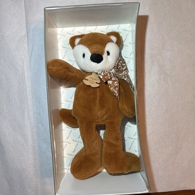 Histoire d'Ours Paris Fox Floral Soft Plush Stuffed Animal Toy Baby Lovey 10''  