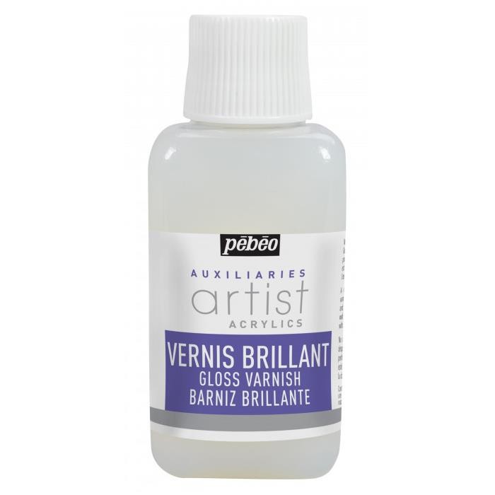 Vernis brillant Pébéo Artist Acrylics pour raviver les couleurs ternes après séchage