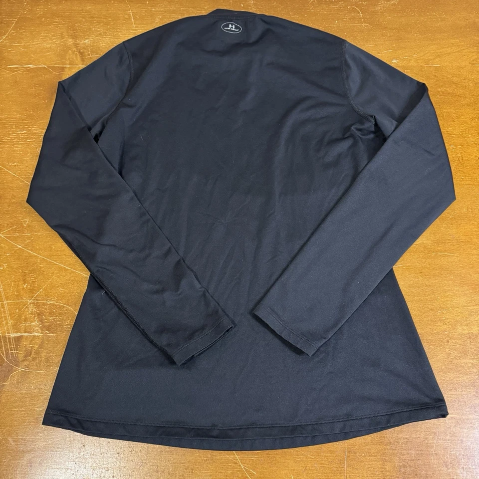 Camisa Under Armour para mujer XL negra Cold Gear ajustada cuello falso manga larga Foto 3 de 4