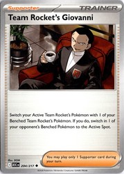 Team Rocket's Giovanni 204/217 Mega Evolution: Ascended Heroes