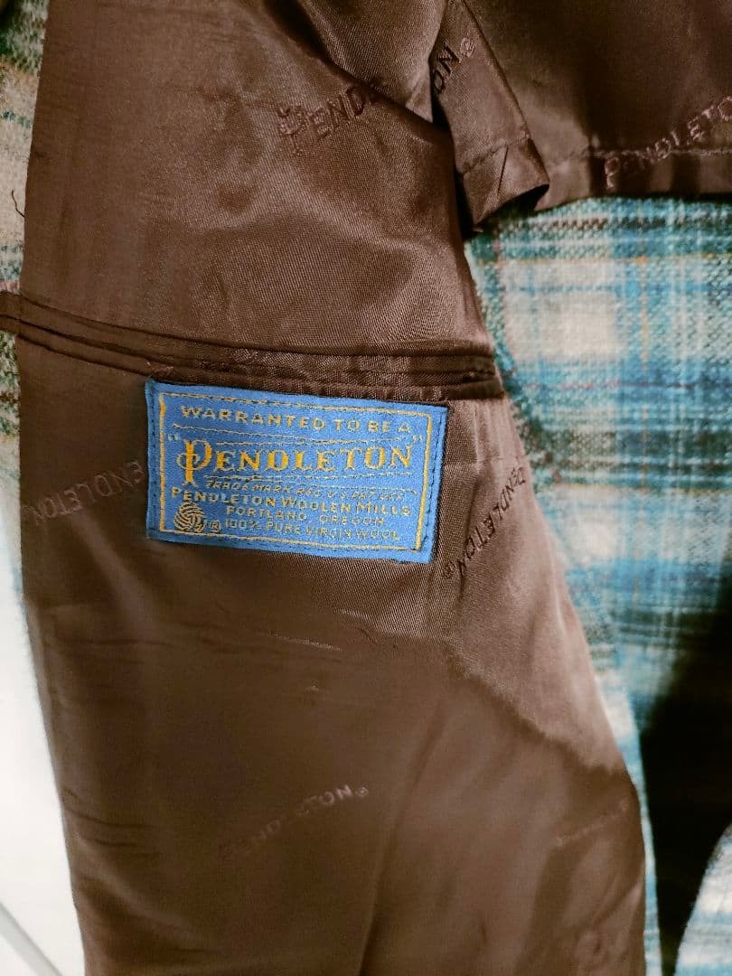 Pendleton Wool Check Pattern Tailored Jacket Brow… - image 3