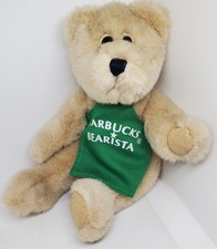 1st First Edition 1997 Starbucks Bearista Stuffed Plush Bear Green Apron Vintage