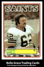 1983 Topps John Hill #115 New Orleans Saints NFL Football