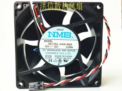 1PC MNB 9032 3612KL-04W-B66 12V 0.68A 3-wire   server cooling fan  #vn