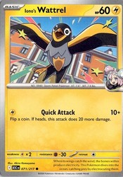 Iono's Wattrel 071/217 ME: Ascended Heroes Pokémon Card TCG