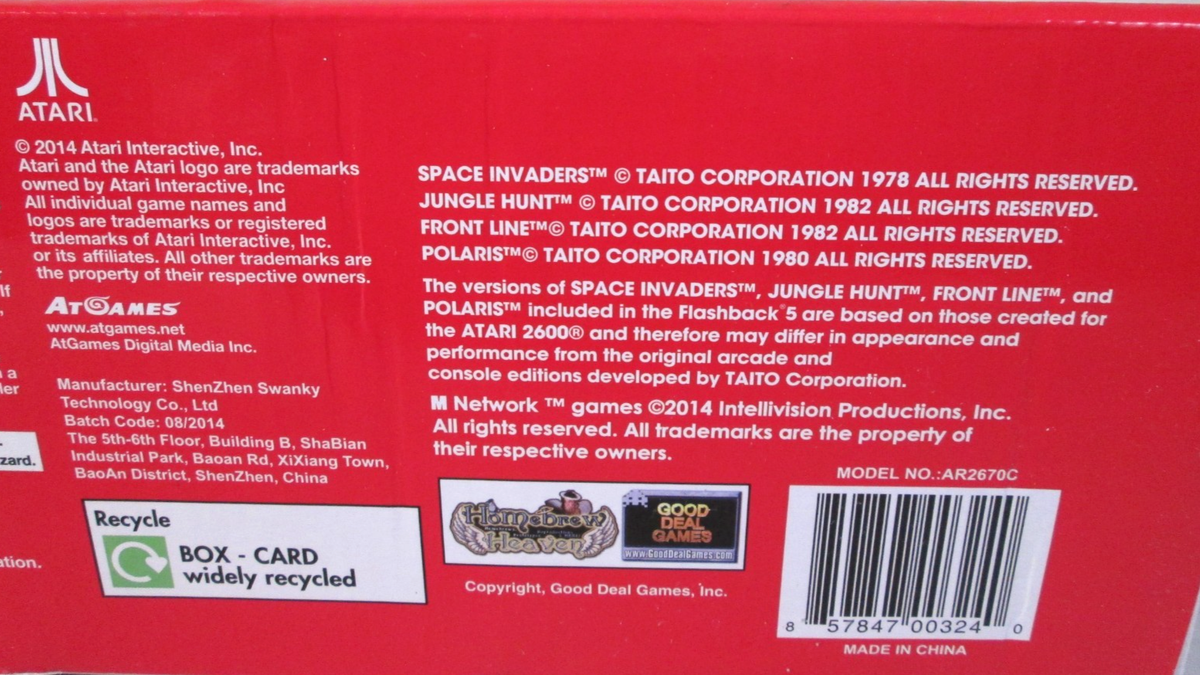 Atari Flashback 5 Classic Game Collector's Edition Black & Red