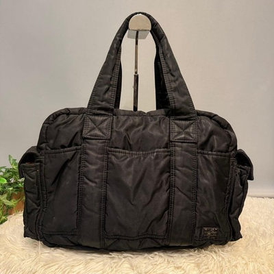 #ad PORTER TANKER Boston Bag Duffle bag Black Nylon Yoshida Kaban $195.99