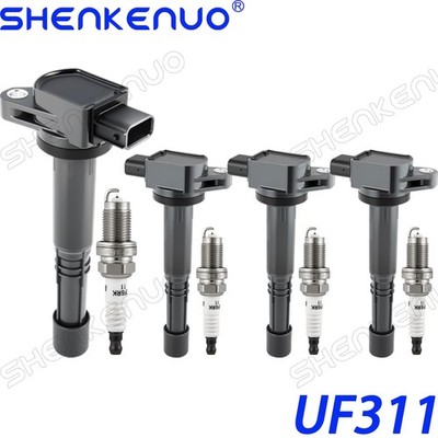 UF311 OEM Replacement Ignition Coils & Spark Plugs For 2006-2011 Acura CSX 2.0L