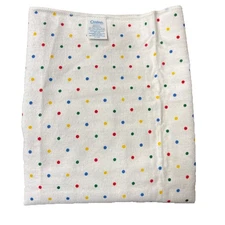 Vintage NOS Carter’s Baby Blanket Red Green Blue Yellow Polka Dots