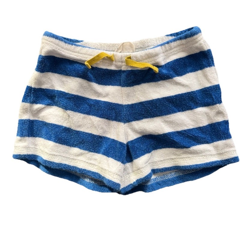 Mini Boden AUBREY Blue & White Striped Toweling Shorts Size 8