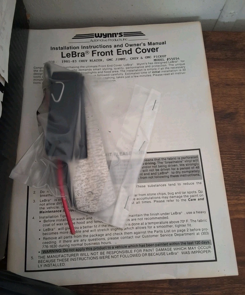 Wynn's Automotive Products Inc., LeBra 55054-01 Chevy PU '81-'84 '86 Foto 4 de 4