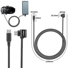 1.2m Cable Type-C to Type-C/IOS Transmission for DJI FPV V2 Goggles VR Glasses