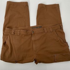 Duluth Trading Co Flex Fire Hose Work Pants Mens 50x30 Brown Relaxed Fix Cargo