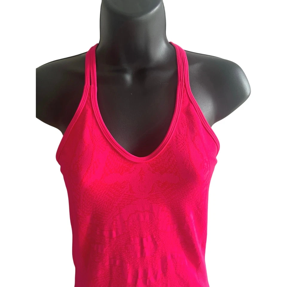 Camiseta sin mangas Zella rosa sin costuras espalda deportiva de rendimiento medio ropa deportiva Foto 2 de 4