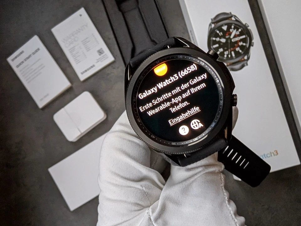 Samsung Galaxy Watch 3 SMARTWATCH 45mm BT SM-R840 Mystic Black Sportarmband TOP - Bild 4 von 4