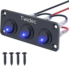 Rocker Toggle Switch Panel Round Dot Lighted Car Boat Control