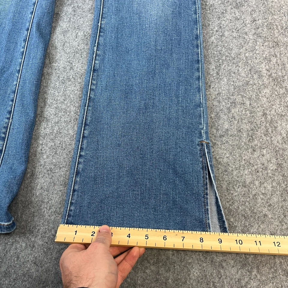 Diesel Womens Jeans High Rise Bootcut Flare Mid Wash Blue Stretch Split Hem UK10 - Image 4 of 4
