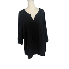 NAIF Black V-Neck Women's Tunic