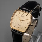 Near Mint SEIKO Dolce 7731-5120 Gold Decagonal Quartz Vintage Watch New Strap