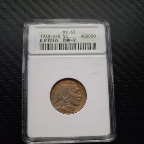 1938 D/S Buffalo Nickel, MS 63 ANACS