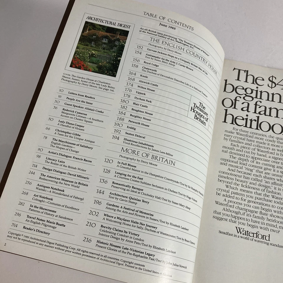 Vintage June 1985 Architectural Digest Magazine Collector's Edition Cottagecore - Image 4 of 4