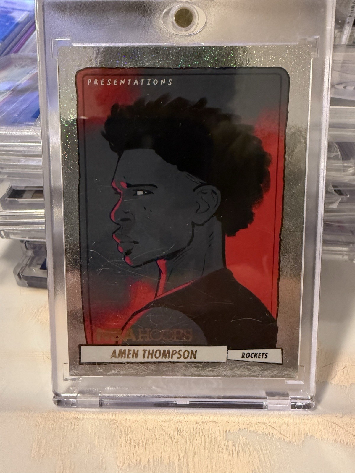 Panini 2023-24 NBA Hoops Presentations Amen Thompson #18 Houston Rockets Insert