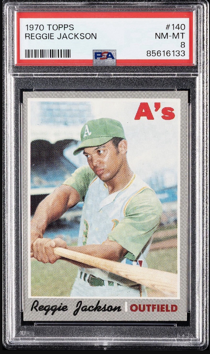 1970 Topps Reggie Jackson #140 PSA 8