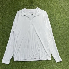 5.11 Tactical 1/4 Zip Shirt Mens XL Off White Collared Logo Physical Training