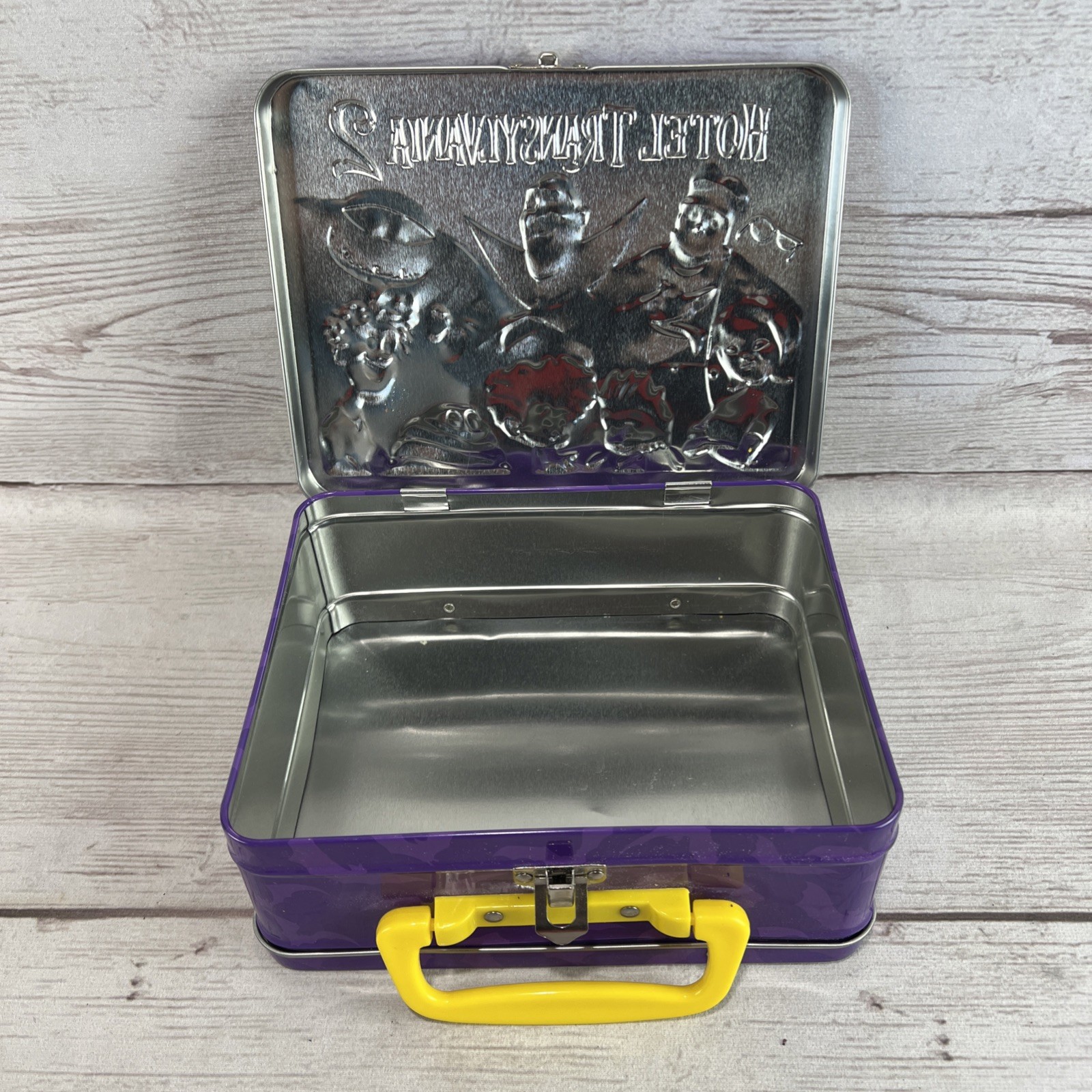 Sony Pictures Hotel Transylvania 2 Metal Lunchbox 2015 3D Embossed Free Ship!