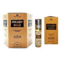 Box of 6, 6ml(0.2oz) Al Rehab Golden Sand Concentrated Perfume Oil RollOn Bottle