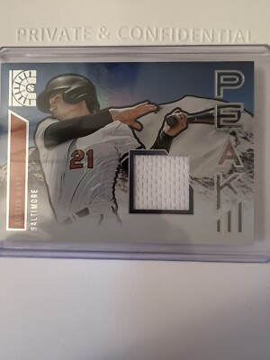 2022 Panini Capstone Austin Hays Peak Materials Patch Player Worn   
