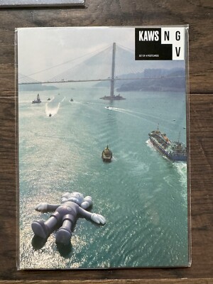 Full Set of 20 KAWS NGV Postcards Kate Moss Lenticular Companions