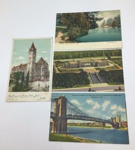 City Hall Ault Park Burnett Woods Susp Bridge Cincinnati Oh Postcards Ebay