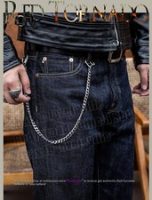 Red Tornado Summer Men's Jeans Slim Straight Vintage 11oz OW Selvage Denim Pants