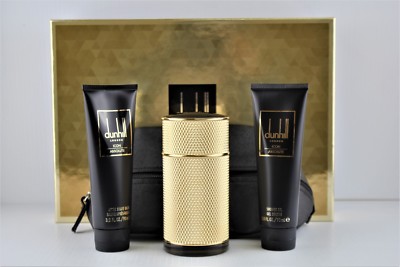 Dunhill Icon Absolute 4pc Set Parfum Spray 3.4 oz Shower Gel After