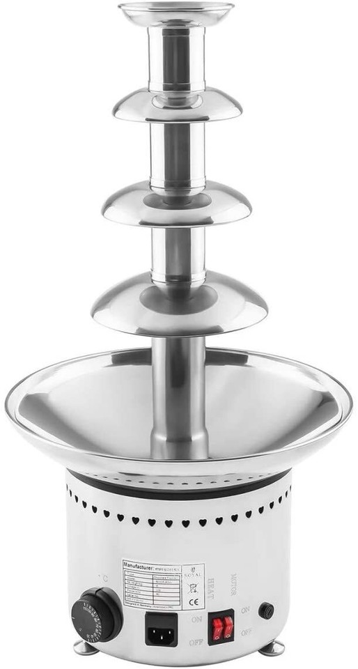 Royal Catering Professional Chocolate Fountain 4 Steps 6 kg Stainless