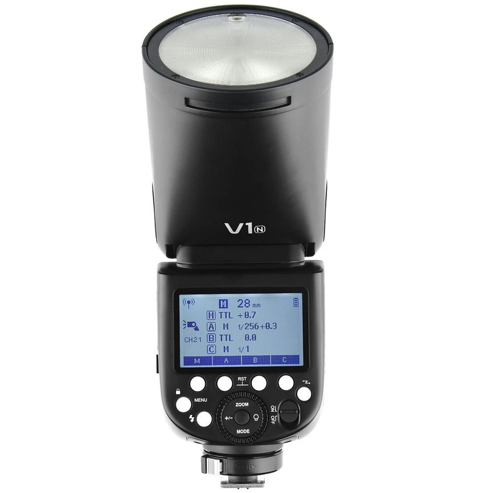 US Godox V1 Flash Speedlight V1-N TTL HSS Round Head Camera Speedlite for Nikon - Image 3 of 4