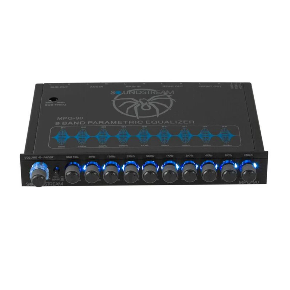 Soundstream MPQ-90 9-Band Car Graphic Equalizer w/ Subwoofer Level Control - Image 3 of 4