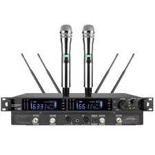 2 Silver KSM8 Digital Wireless Microphone System DJ Karaoke Metal KSM8 Handheld