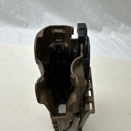 Used Safariland ALS Holster SIG P320 M18 Coyote Brown LEFT LH w/ QLS Fork MHHC - Picture 4 of 6