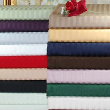 GoLinens Egyptian Cotton 300 Thread Count Striped 2 Piece Pillowcase Set