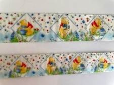 Winnie the Pooh Inspired Grosgrain ribbon 5/8" 7/8" honey pot baby diagonal