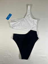 NWT Cupshe One Piece Black and White Woman  s Bathing Suit Size XS Swimwear