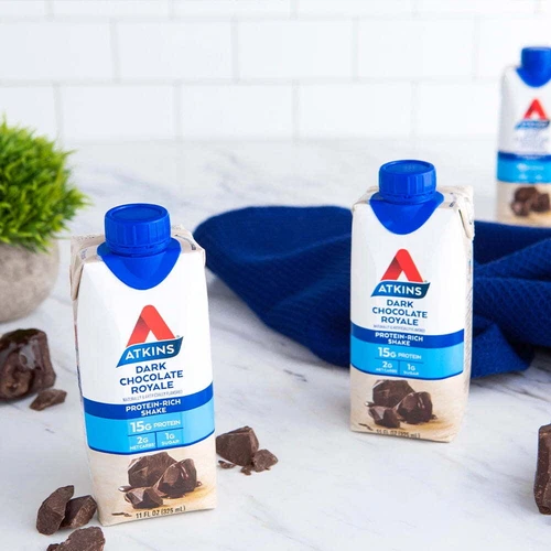 Atkins Dark Chocolate Royale Protein Shake, HProtein, Carb & Sugar LOW, Keto Fr - Picture 3 of 3