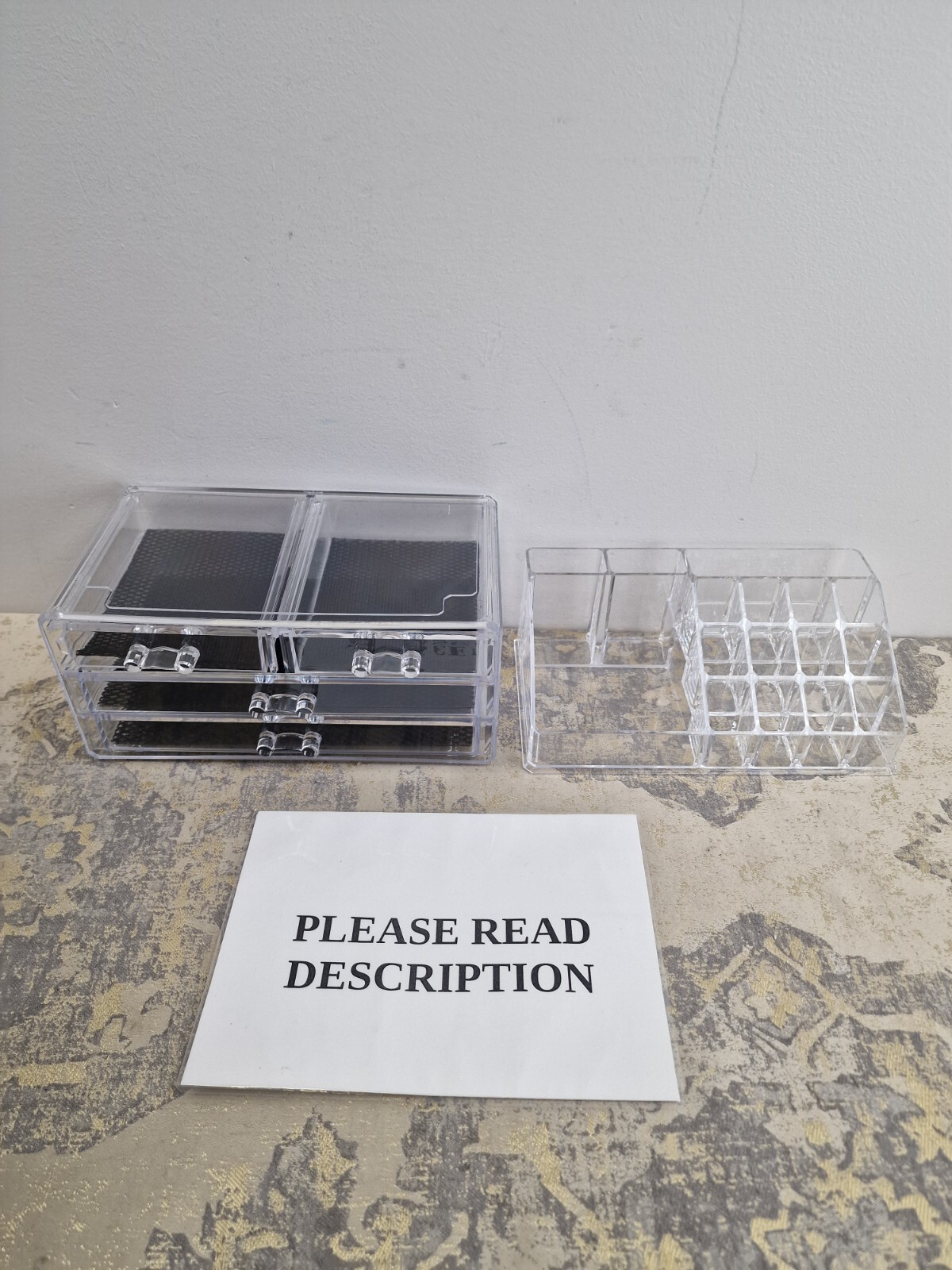 Make Up Organiser for Women Teenagers Acrylic Drawers Makeup Storage 12cm x 24cm