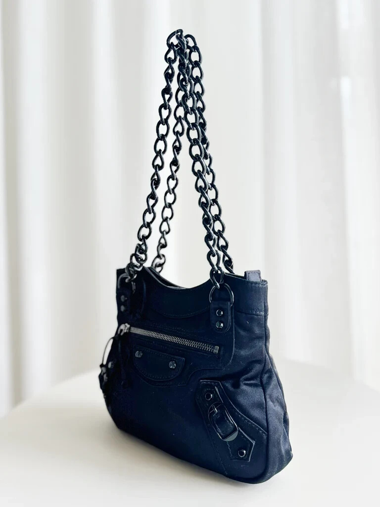 BALENCIAGA CITY バッグ BALENCIAGA Satin Motocross Classic City Mini Bag | eBay