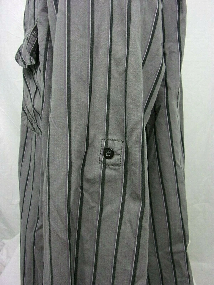 Camisa de vestir para hombre AXist talla 2XL gris con botones manga larga mezcla de algodón Foto 3 de 4